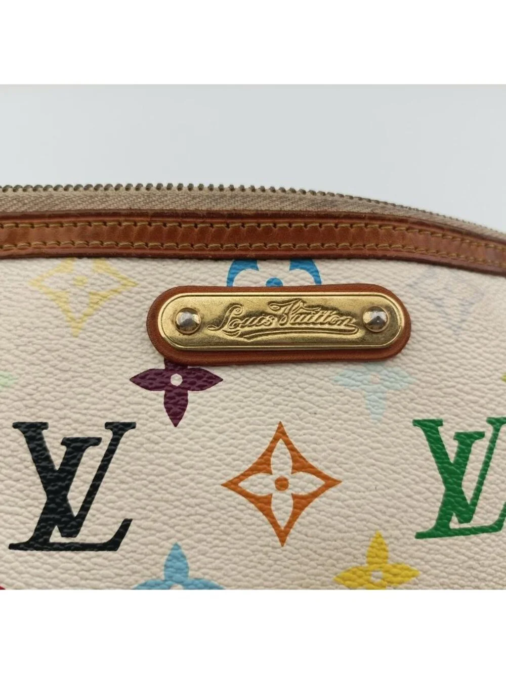 Louis Vuitton Pochette Mirror MM Blanc Monogram Multicolor Handbag